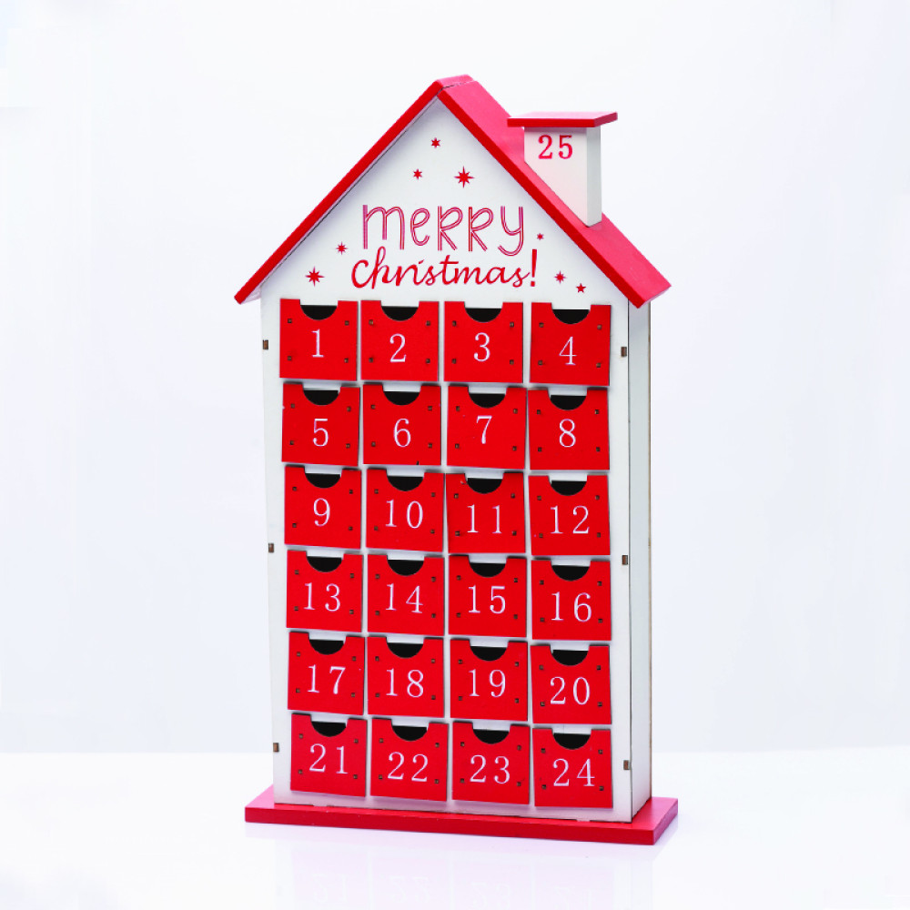 ^WOODEN CALENDAR WITH DRAWERS 24*7,5*42,5cm^  -X0542124
